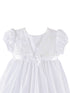 Little Things Mean A Lot Baby Girls White Lace Detail Faye Christening Gown, Sizes NB-24M - SophiasStyle.com